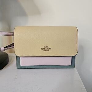 Coach Klare Crossbody Or Belt Bag Colorblock Foldover NWOT 2021 Leather